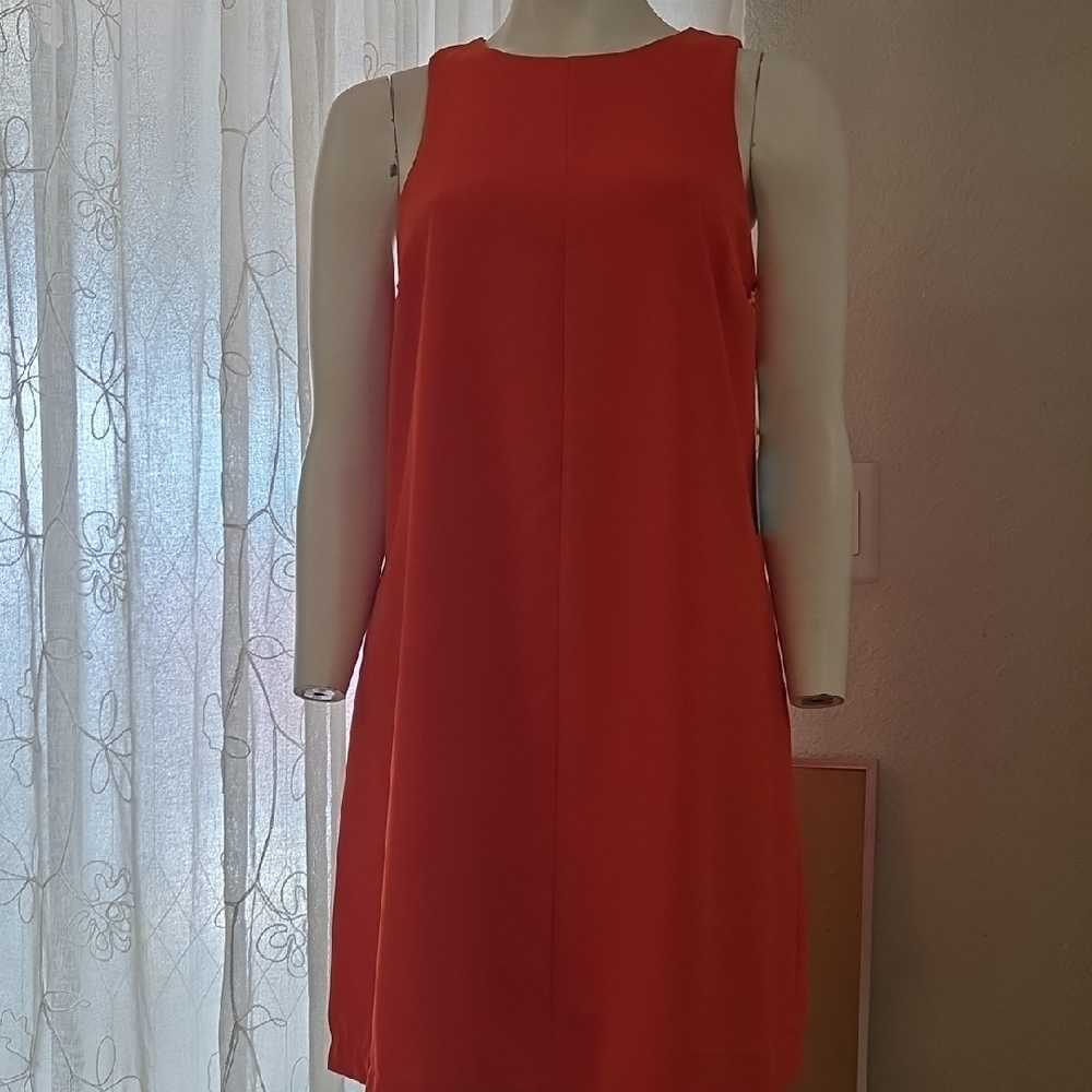 Cece Women Dress Size 6 Sleeveless Orange .[1211]